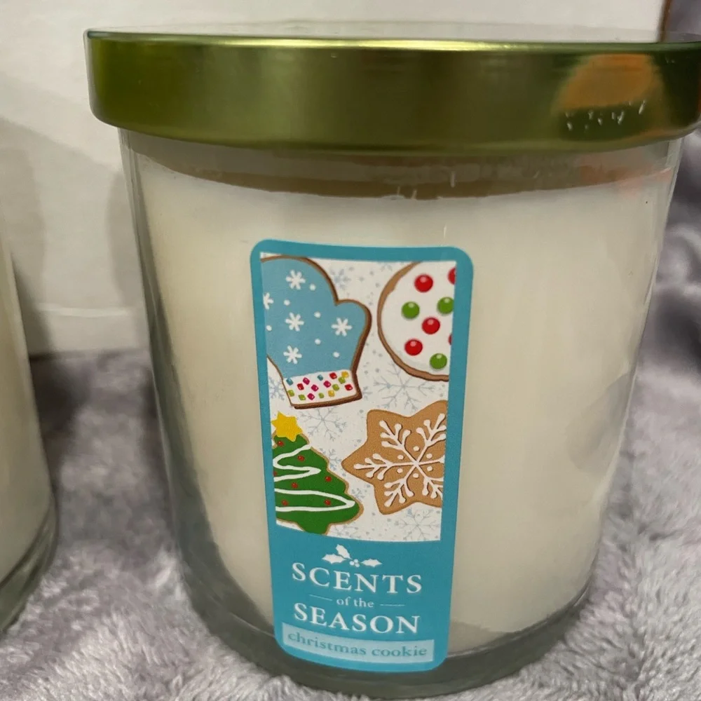 Set of 3-Christmas Soy Candles-‎ Fraser Fir, Candy Cane, Christmas Cookie